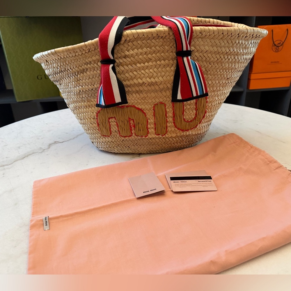 Miu Miu Raffia Handbag Basket bag - Picture 9 of 15